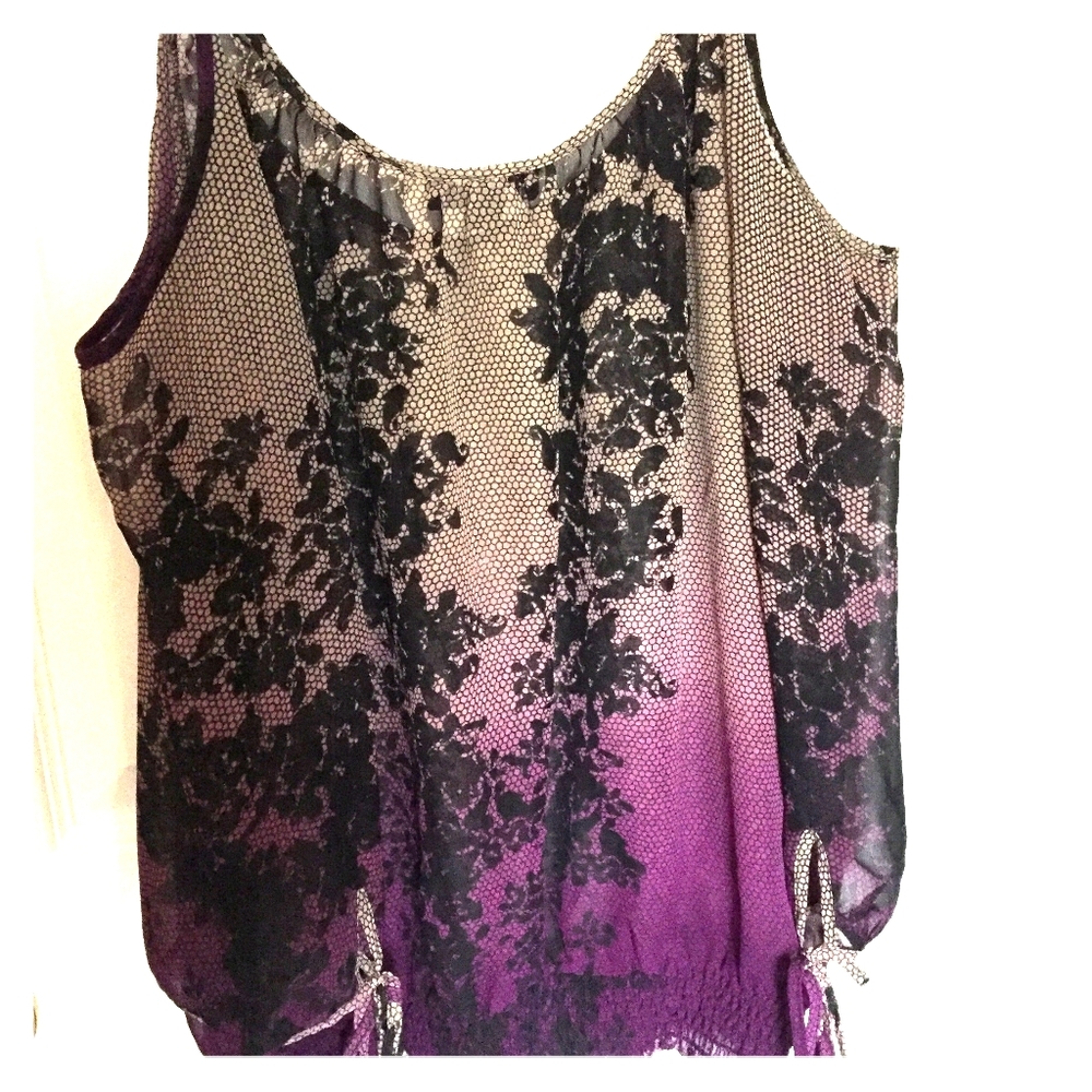 Rampage Sheer Purple Top